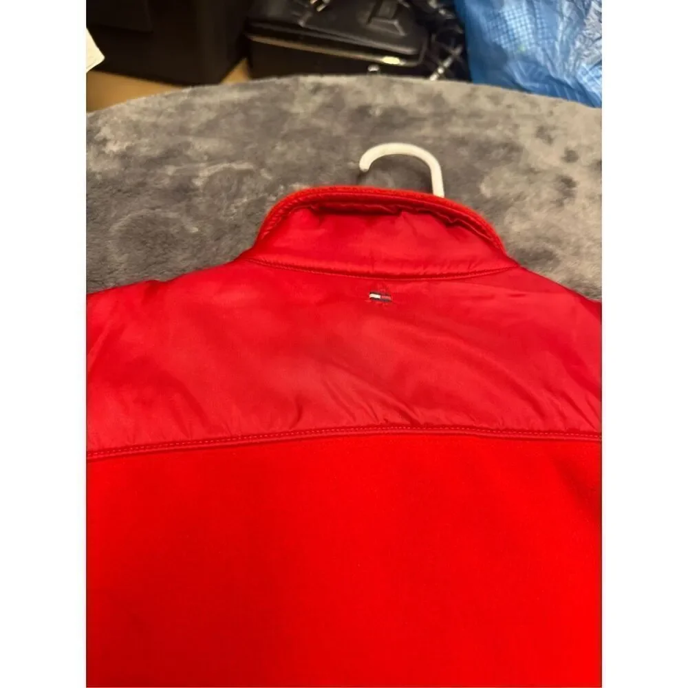Tommy Hilfiger Red full zip fleece jacket in men’s small.  #fleecejacket